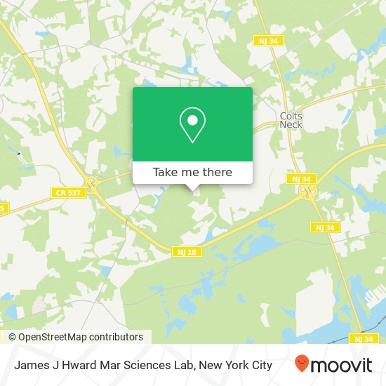 James J Hward Mar Sciences Lab map