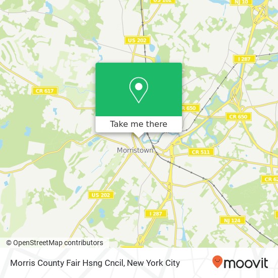 Mapa de Morris County Fair Hsng Cncil