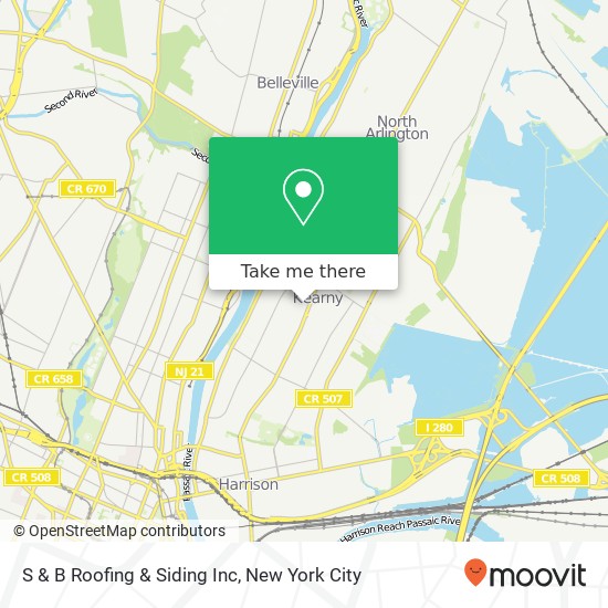 S & B Roofing & Siding Inc map