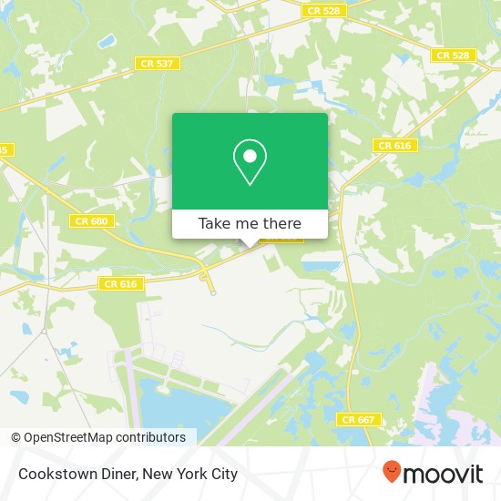 Mapa de Cookstown Diner