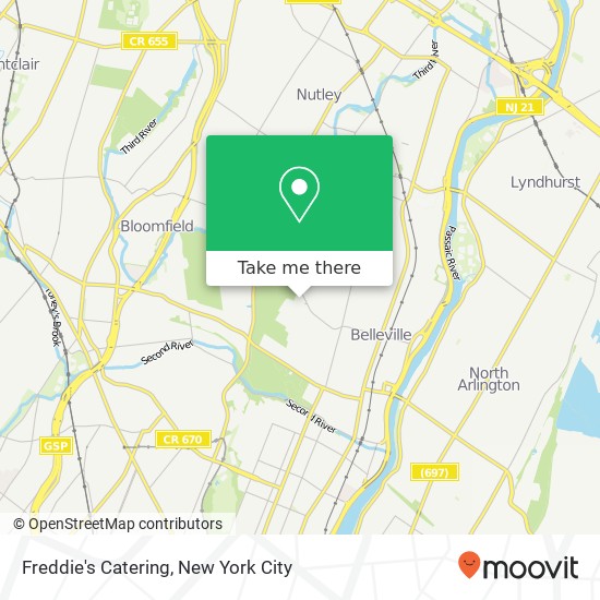 Freddie's Catering map