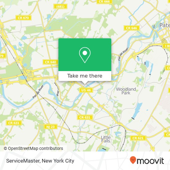 Mapa de ServiceMaster