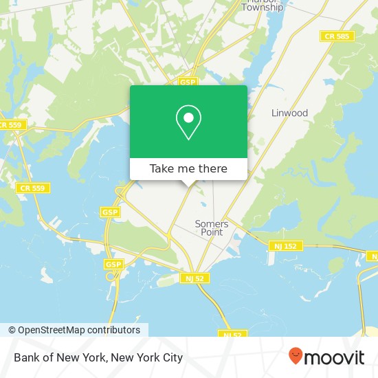 Bank of New York map