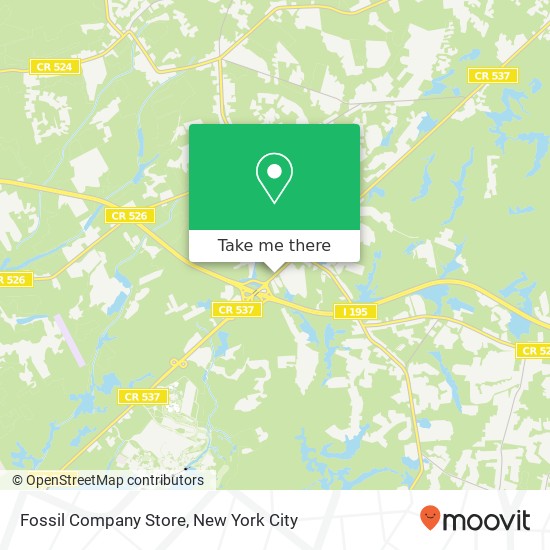 Fossil Company Store map