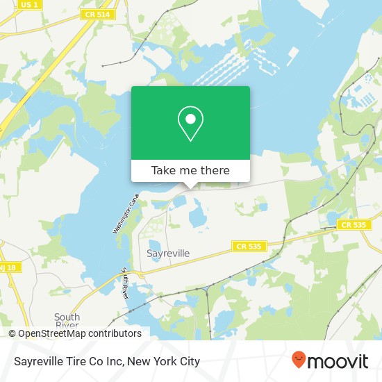 Mapa de Sayreville Tire Co Inc