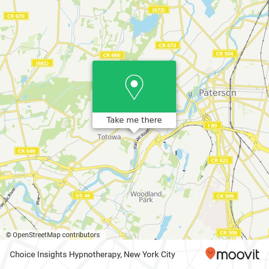 Choice Insights Hypnotherapy map