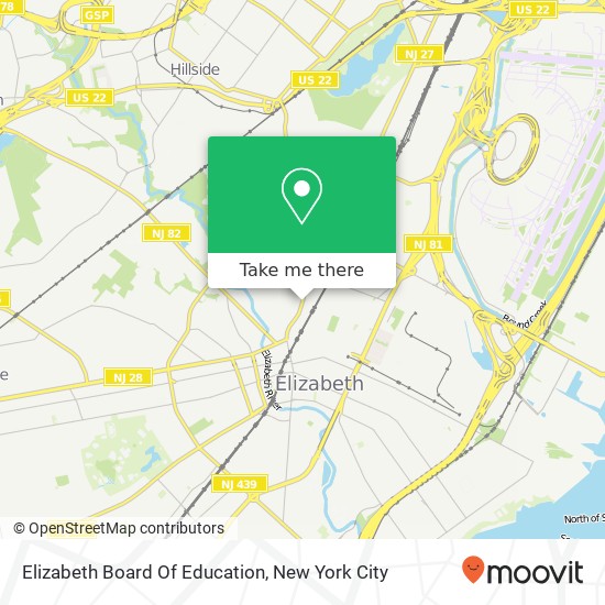 Mapa de Elizabeth Board Of Education