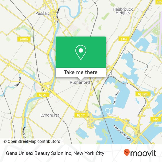 Gena Unisex Beauty Salon Inc map