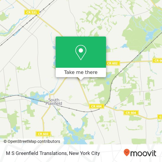 M S Greenfield Translations map