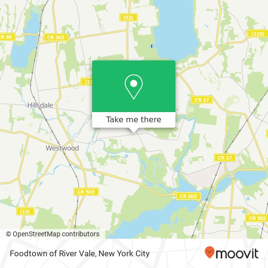 Foodtown of River Vale map