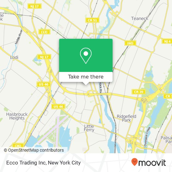 Ecco Trading Inc map