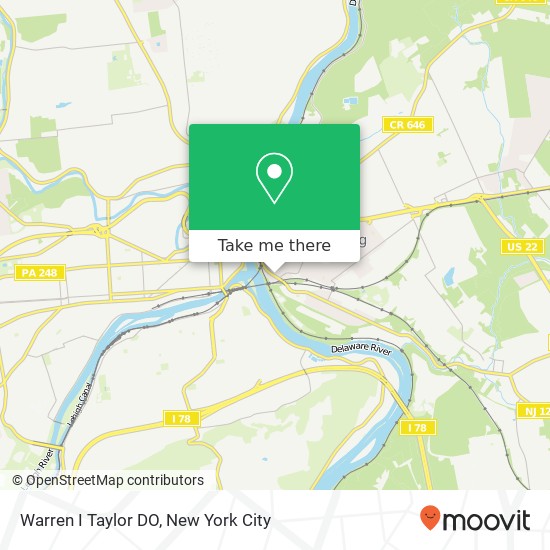 Warren I Taylor DO map