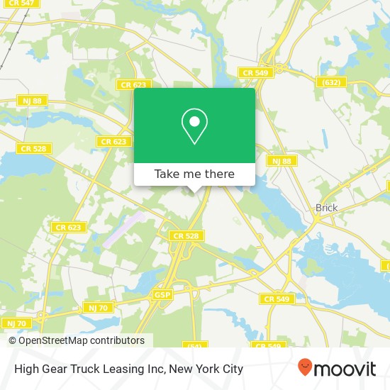 High Gear Truck Leasing Inc map