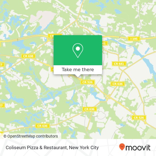 Coliseum Pizza & Restaurant map