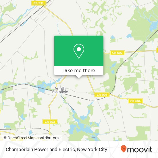 Chamberlain Power and Electric map