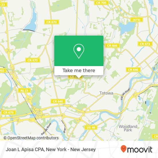 Joan L Apisa CPA map