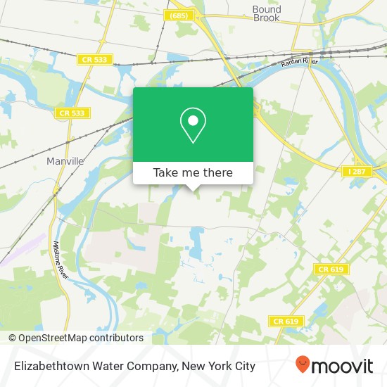 Elizabethtown Water Company map