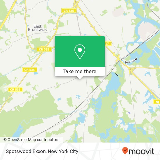 Spotswood Exxon map