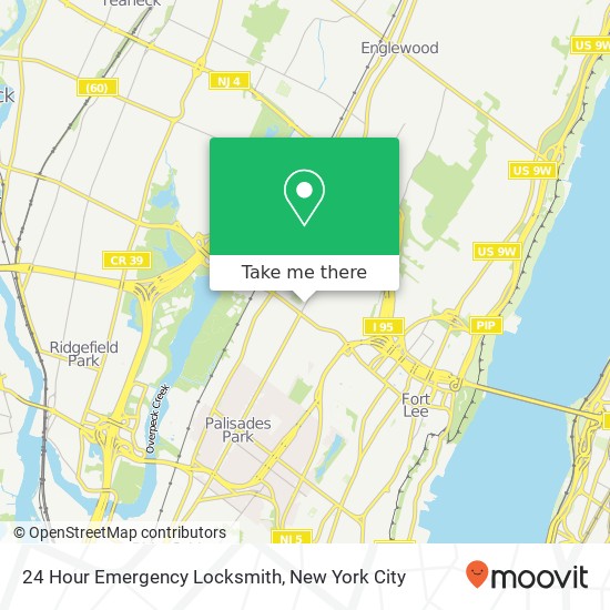 24 Hour Emergency Locksmith map