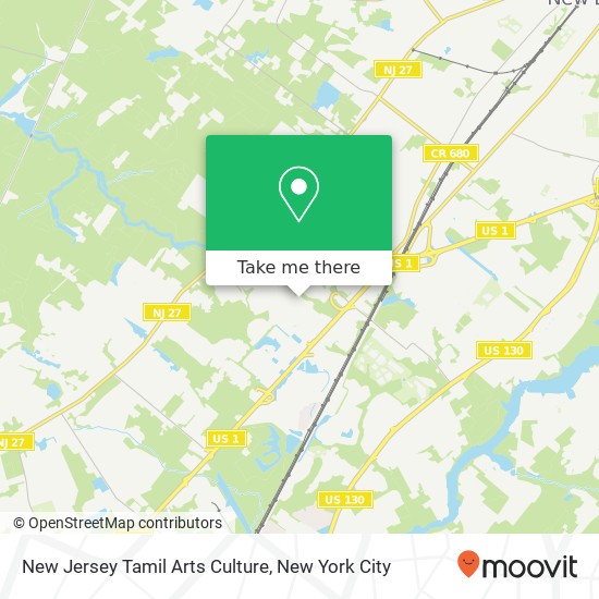 New Jersey Tamil Arts Culture map