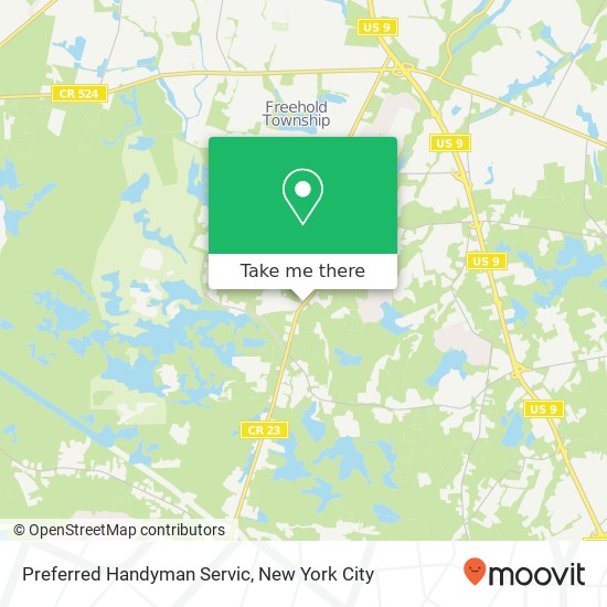 Mapa de Preferred Handyman Servic