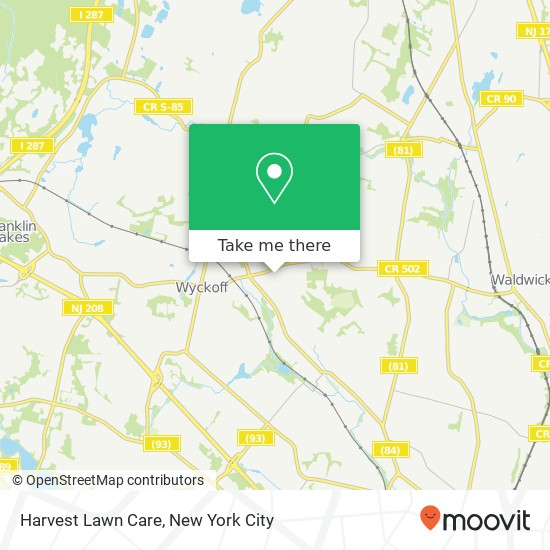 Harvest Lawn Care map