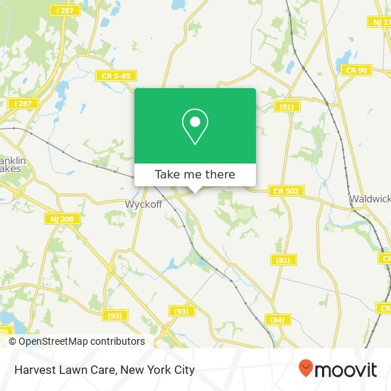 Mapa de Harvest Lawn Care