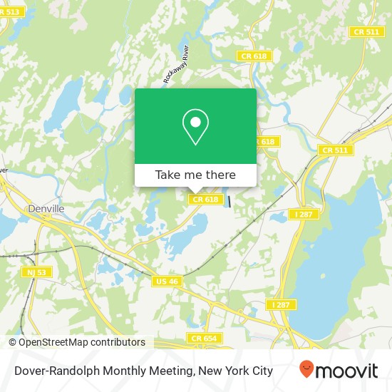 Mapa de Dover-Randolph Monthly Meeting