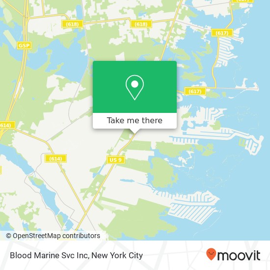 Blood Marine Svc Inc map