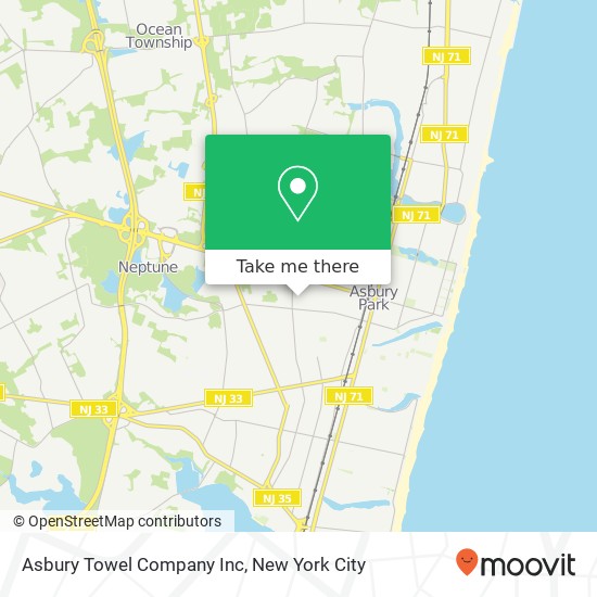 Mapa de Asbury Towel Company Inc