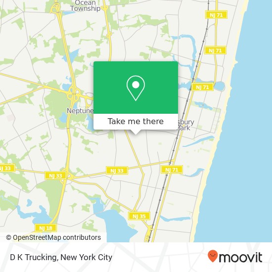 D K Trucking map