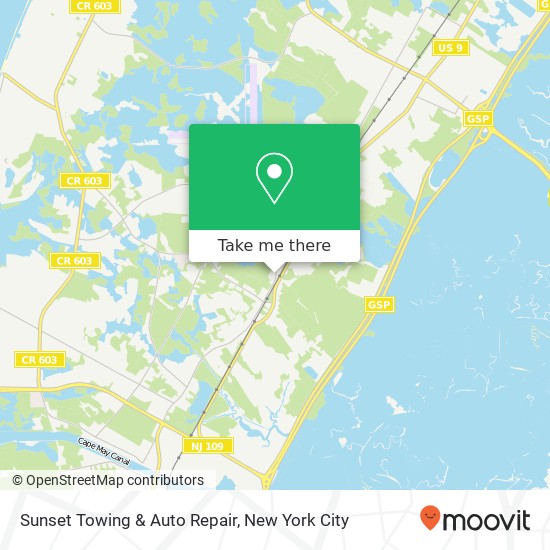 Sunset Towing & Auto Repair map