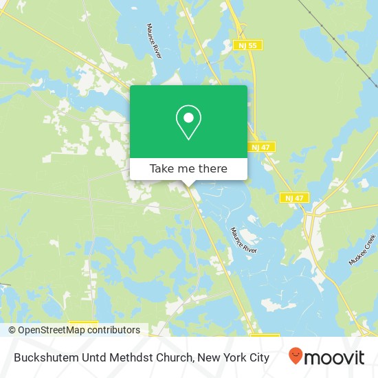 Mapa de Buckshutem Untd Methdst Church