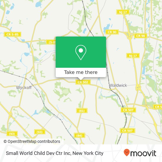 Small World Child Dev Ctr Inc map