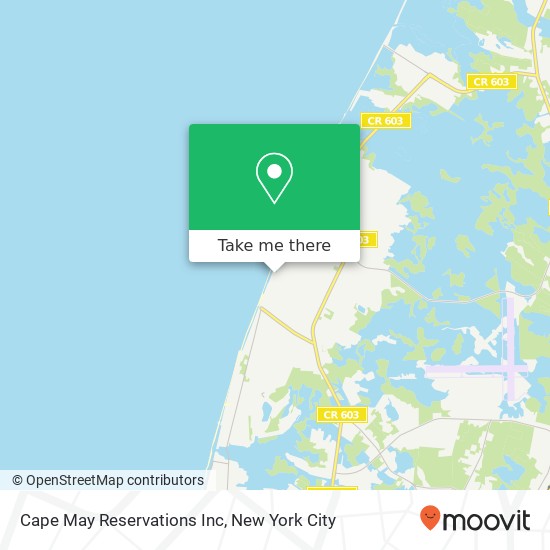 Mapa de Cape May Reservations Inc