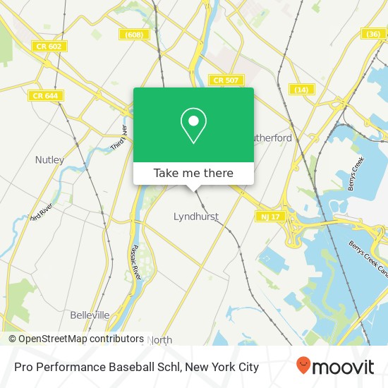 Mapa de Pro Performance Baseball Schl