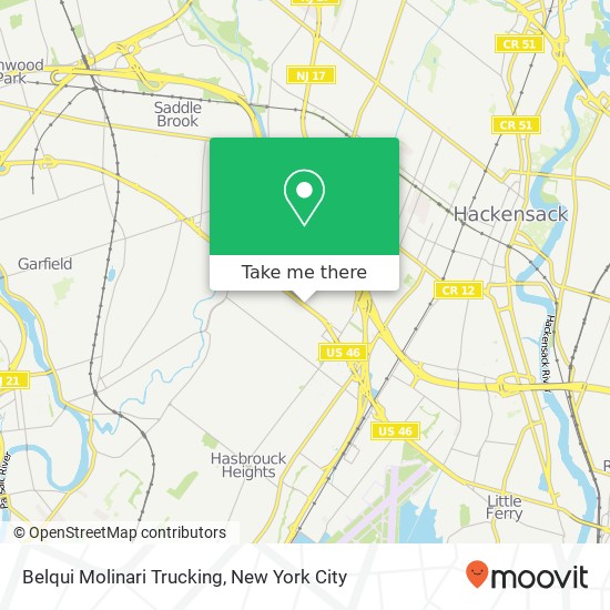 Belqui Molinari Trucking map