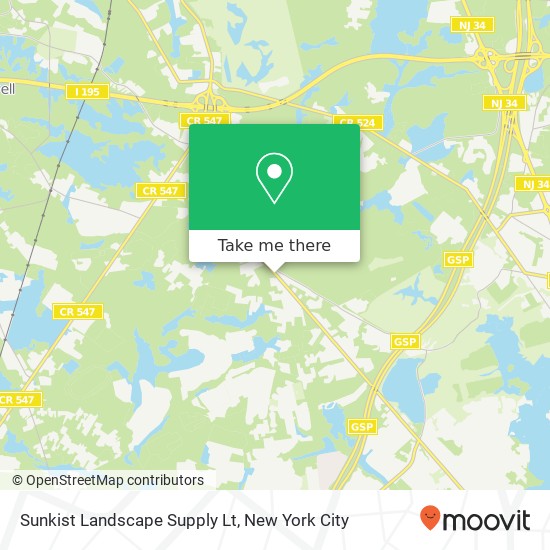 Sunkist Landscape Supply Lt map