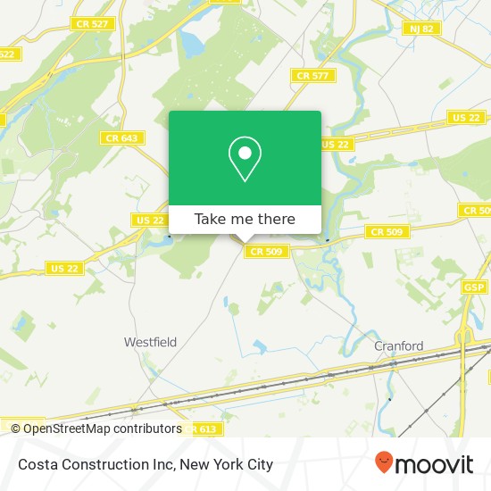 Costa Construction Inc map