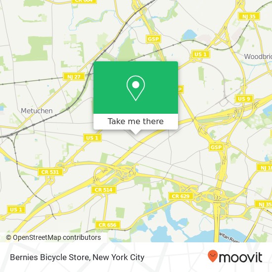 Mapa de Bernies Bicycle Store
