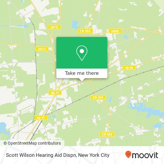 Mapa de Scott Wilson Hearing Aid Dispn