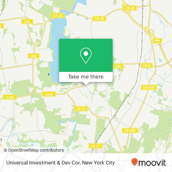 Universal Investment & Dev Cor map