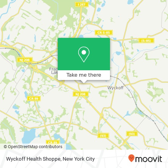 Wyckoff Health Shoppe map