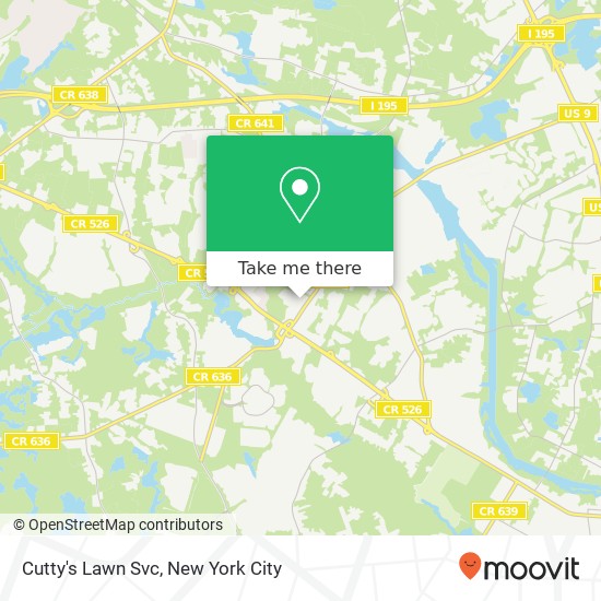 Cutty's Lawn Svc map