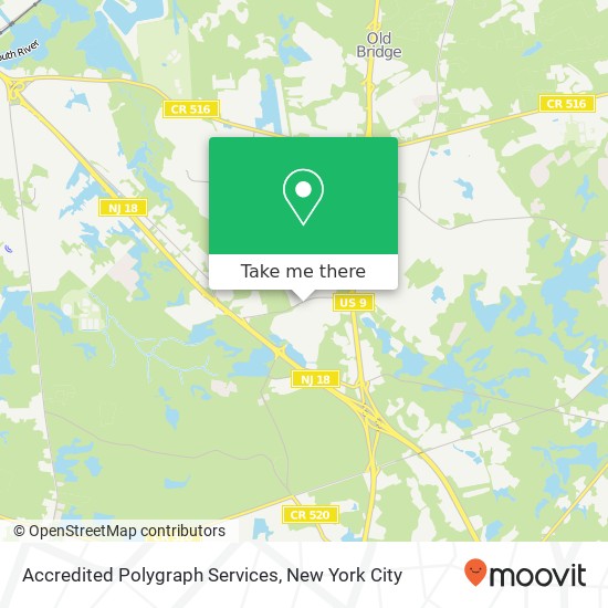 Mapa de Accredited Polygraph Services