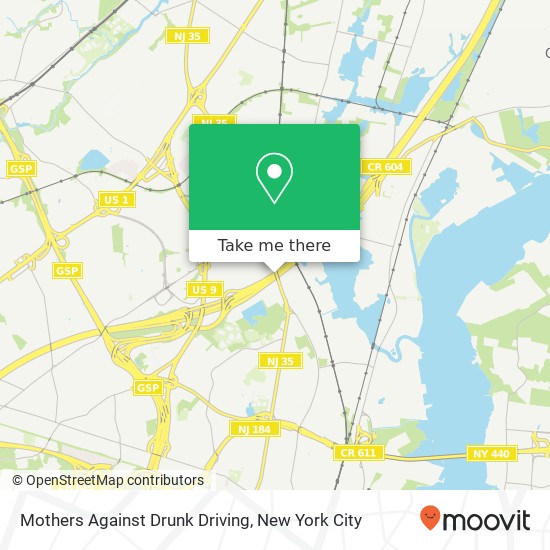 Mothers Against Drunk Driving map
