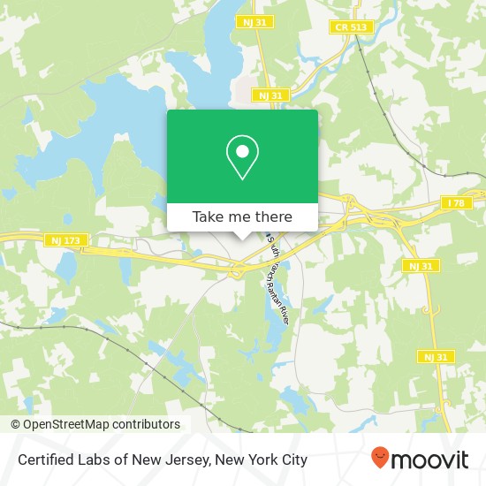 Mapa de Certified Labs of New Jersey