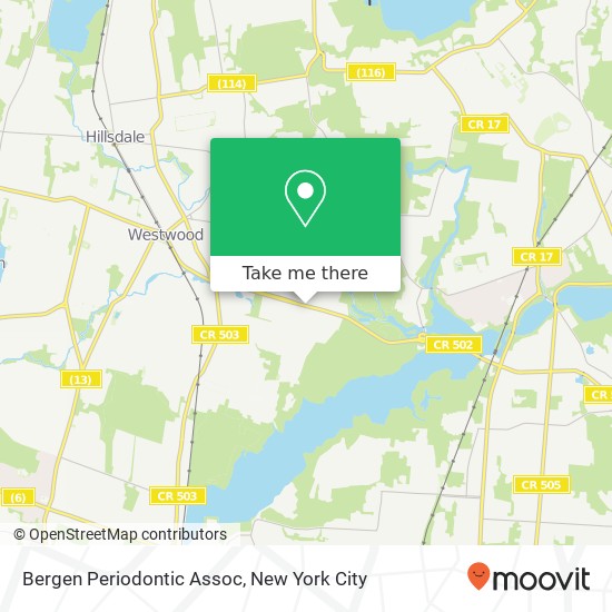 Bergen Periodontic Assoc map