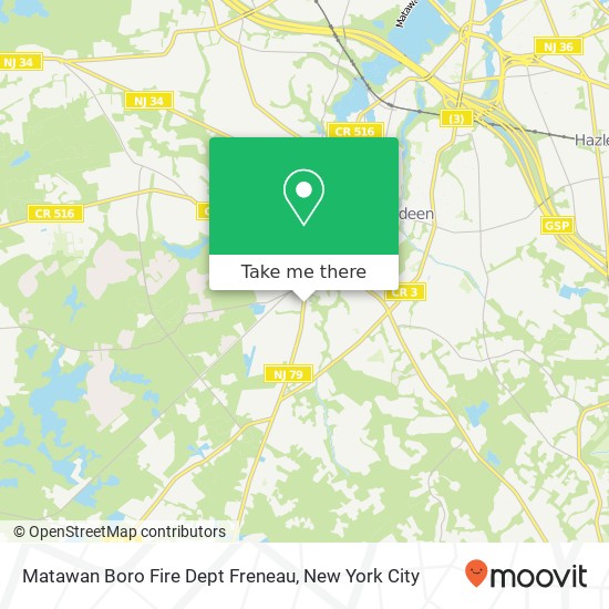 Mapa de Matawan Boro Fire Dept Freneau