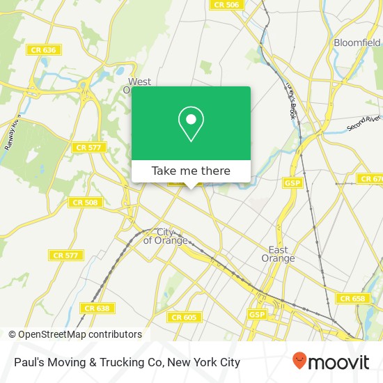 Mapa de Paul's Moving & Trucking Co